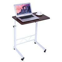 Xesvk Sofa Side End Table, US Stock - C Shaped Table Laptop Holder, End Stand Desk Coffee Tray Side Table, Notebook Tablet Beside Bed Sofa Portable Workstation, Over Bed Table (Red)