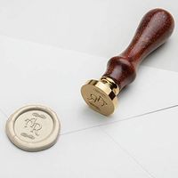 Personalised Wax Letter Seal, 2 Initials, Flourish | Design 15 (38mm)