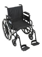 Drive Medical Viper Plus GT Wheelchair with Flip Back Removable Adjustable Desk Arms, Swing Away Footrests, 18" Seat