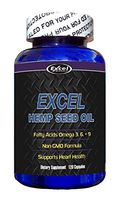 EXCEL Vegan Hemp Seed Oil 120 Caps Organic Hemp Stress Pain Relief Diet Stress