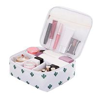 Onegirl Large Travel Cosmetic Bag for Women Ladies Outside Fashion Print Makeup Bags Toiletry Wash Bag Travel Storage Bags Cosmetic Organizer 9.45" (L) x 7.08" (W) x 3.54" (H) (White(Double layer))