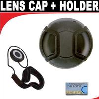 Professional Snap On Lens Cap + Deluxe Lens Cap Keeper For The Sony Alpha DSLR-A290, A390 Digital Camera Which Have Any Of These (35mm, 28mm) Sony Lenses