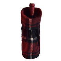 Gireshome Plaid Wine Bottle Cover Bag for Table Decorations Gift Bag Christmas Wine Bottle Bag Christmas Hostess Decoration Wine Bottle Cover Christmas Gift