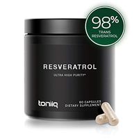 Ultra High Purity Resveratrol Capsules - 98% Trans-Resveratrol - Support for Anti Aging - 60 Caps Reservatrol Supplement