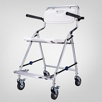 Nationwel@ Healthcare Folding Portable Fixed Height Mobile Commode and Over Toilet Chair,Shower Chair with Wheels and Brakes