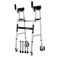 Standard Walkers Walkers Walker Collapsible Walker Adjustable Walking Aid Equipment Wheels Armrest Pads 360 Degree Rotatable Walker Suitable Seniors People Reduced Handling to Withsta