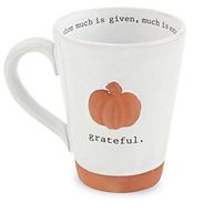 Mud Pie Pumpkin Terracotta Mug Grateful