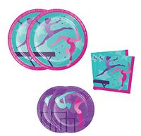 Gymnastics Party Bundle 9" Plates (16) 7" Plates (16) Napkins (16)