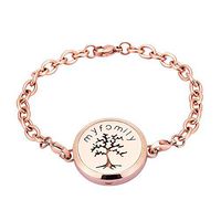 memorial jewelry Stainless Steel Essential Oil and Perfume Diffuser Locket Bracelet, Aromatherapy Bangle - Flower