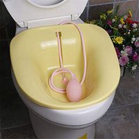 Sitz Bath, Over-the-Toilet Perineal Soaking Bath, for Hemorrhoid Relief, Ideal for Post-Episiotomy Patients,Provides Hygiene for Patients Recovering from Hemorrhoids & Genital & Anal Areas,Yellow