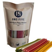 Compostable Straws, Rice Flour Domestically Biodegradable Straws, 100 Pack: Unwrapped, Disposable Drinking Straws, Plant Based, BPA-free, Eco and Turtle Friendly, Plasticfree Alternative