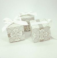 YaYiYo 20pcs First Communion Cross Candy Box Christening Baby Shower Wedding Party Bomboniere Wrap Holder