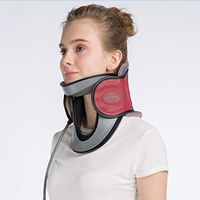 Cervical Traction Device Cervical Vertebra Retractor Inflatable Neck Brace for Medical Cervical Spine Care(Wine)