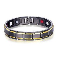 ZOOARTS 2019 Amazing Therapeutic Energy Bracelet-for Family Pain Relief Best Gifts (Black Gold)