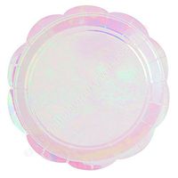 Illume Partyware Iridescent and Pastel Large Plate, Disposable, 10 Count, 9 inch for Birthday Party, Kids Party, Unicorn Party