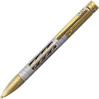 Lion Steel LSTNYSDTBRL Gold/Damascus Titanium Nyala Pen W/Pocket Clip
