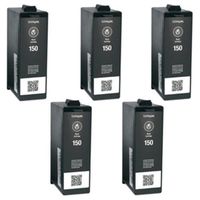 Amsahr LEX14N1636 Compatible Replacement Lexmark Ink Cartridges for Select Printers/Faxes with 5 Black Cartridges