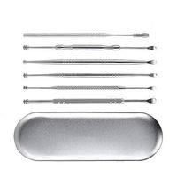 Ear Pick Ear Curette Earwax Removal with Storage Box(6Pcs)