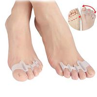 TOE Gel Separators Corrector Stretchers, Hammer Straightener Quickly Alleviating Pain After Yoga and Sports Activities for Men Women,White
