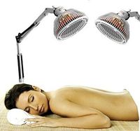 TDP Lamp (2-Heads) 3rd Generation Mineral Lamp | VITA Activate Natural Heat Therapy Device, 6.5 inch Mineral Place, Detachable Head, Safety Protection Cap, Arthritis Joint Back Pain