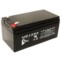 Replacement for Technacell EP1226 Battery - Replacement UB1234 Universal Sealed Lead Acid Battery (12V, 3.4Ah, 3400mAh, F1 Terminal, AGM, SLA) - Includes Two F1 to F2 Terminal Adapters