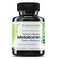 Emerald Labs Melatonin Time Release (3 mg) - Supports Relaxation and Healthy Sleep Patterns, Energy Levels, Better Overall Health Support - 60 Capsules