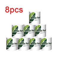 Toilet Paper Bathroom Tissue Rolls,White Hotel Toilet Tissue Affordable Package for Home Toilet (8 Roll)