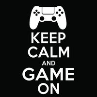 Video Game Keep Calm and Game On Vinyl Decal Sticker | Cars Trucks Vans Windows Laptops Walls Cups | White | 5.5 X 3.2 Inches | KCD1853
