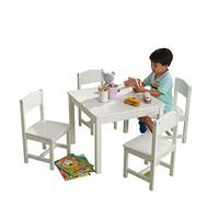 KidKraft Farmhouse Table and Chair Set, White