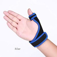 Thumb Wrist Support, Breathable Soft Thumb Stabilizer, Thumb Splint and Internal Plastic Plate Support Sports Basketball Adult Sports Finger Protection Wrist Men and Women,Blue,Singleright