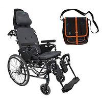 Karman MVP502 18" X 18" seat Lightweight Ergonomic Reclining Wheelchair | Free Black Medical Utility Bag with Trim!