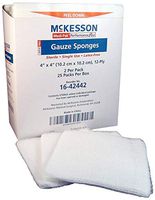 McKesson 4X4 Gauze Sponge 12Ply Sterile - 25 Packs of 2- Model 16-4242 by McKesson