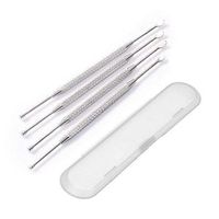 Hiibaby®4PCS Stainless Steel Ear Pick Remover Curette - Debrox Cleaner Earwax Removal Kit - Wax Remover Tool for Humans