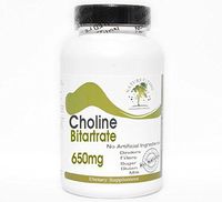 Choline Bitartrate 650mg ~ 200 Capsules - No Additives ~ Naturetition Supplements