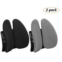 Urbo Ergonomic Lumbar Back Support with Height Adjustment to Fit Any Seat, Movable Wings That Adapt to Your Shifts & Movements in Office or at Home (Two Pack)