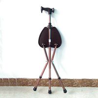 WW Elderly Walking Stick Aluminum Alloy Collapsible Non-Slip Three Legs Safe Walker Crutch