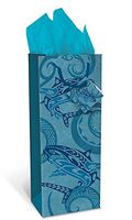 Hawaiian Island Tribal Shark Heavy Paper Gift Bag (Wine Bag 5-1/2" W x 13-1/4" H x 3-1/2")