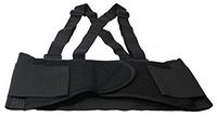 Husky Medium Adjustable Hook and Loop Lumbar Support Belt With Adjustable Suspenders (Fits Waist Size 32” to 38”)