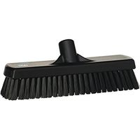 Vikan 70609 Deck Scrub, 11-3/4" Polyester Bristle, Black