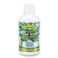 Dynamic Health Organic Aloe Vera Juice W/ Micro pulp, Unflavored | No Added Sugar, Artificial Color Or Sweeteners. Bpa-free, Gluten-free | 32oz, 8 Serv