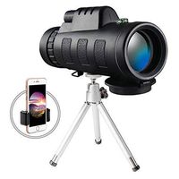 Monocular Telescopes Scope Adults Cell Phone Adapter Bird Watching (Black)
