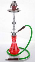 1 hose 23" Jaffa Red Hookah Shisha Nargila water glass vase pipes smoke sale