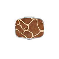 Udoosun Giraffe Skin Vector Custom Personlized Rectangular Tablet Medicine Pocket Purse Travel Pill Vitamin Decorative Box Case Holder