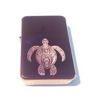Vector KGM Thunderbird Custom Lighter - Celtic Turtle Swimming Tattoo Logo High Polish Purple Sparkle ICE Chrome Rare!