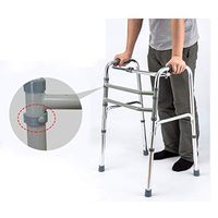 YKFU Folding Deluxe Without Wheels Walker, Adjustable Height for Short, Average and Tall People, Great for Adults & Seniors