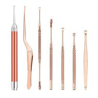 Healifty Ear Wax Pick Cleaner Set Earwax Remover Tool Ear Wax Curette with LED Light 7Pcs (Without Battery)