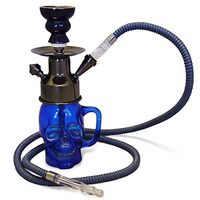 The B12 Glass of Beer Skull Hookah Shisha (Blue)