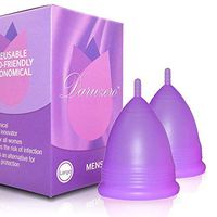 Menstrual Cups Set of 2 Period Cup Reusable Large Sizes Silicone Soft Cups Regular and Heavy Flow Tampon and Pad Alternative Protection Copa Menstrual Organic 2 Large Cups