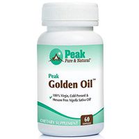 Peak Pure & Natural, Peak Golden Oil Cold Pressed Organic Black Seed Oil Supplement| Black Seed Oil for Digestive Health, Skin Nutrition, Inflammation and Pain Relief | 60 Capsules