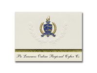 Signature Announcements Pa Learners Online Regional Cyber Cs (Homestead, PA) Graduation Announcements, Presidential Basic Pack 25 with Gold & Blue Metallic Foil seal